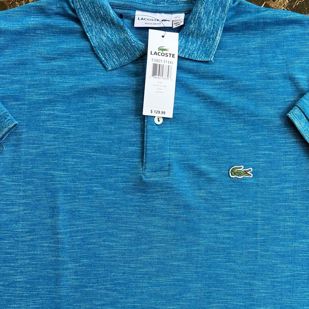 Lacoste Mens polo shirt BRAND NEW too small on my husband regular FIT